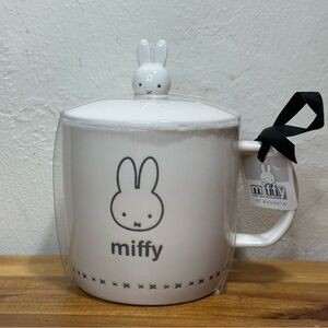 Miffy By Magenta Large White Ceramic Mug With Lid